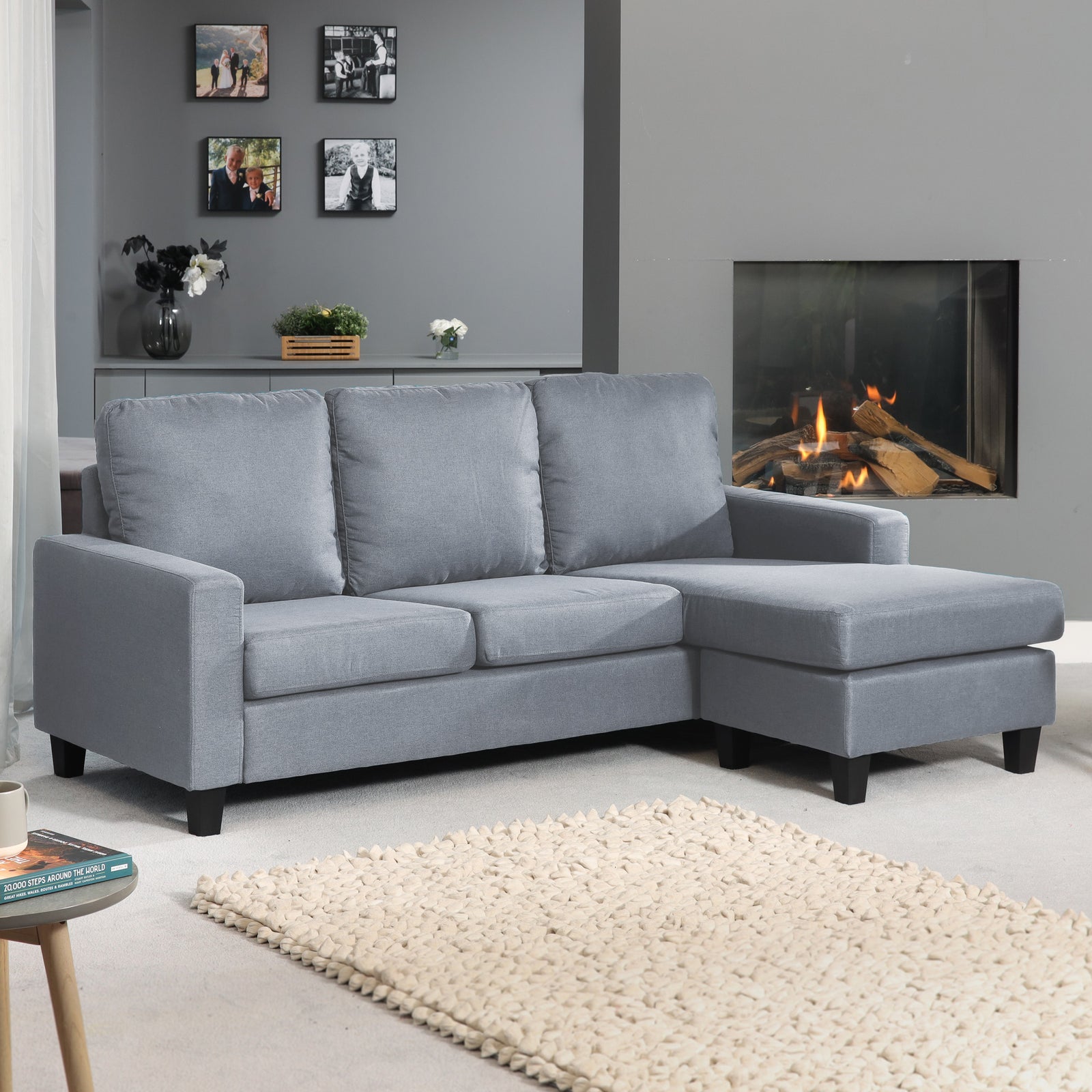 Modbury Reversible Corner Sofa | 3 | Gray