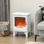 Electric Fireplace Freestanding With Realistic Flame Effect | One Size | White