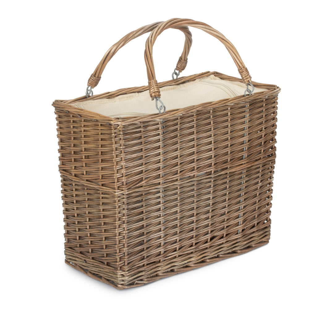 Red Hamper Cooler Picnic Wicker Basket