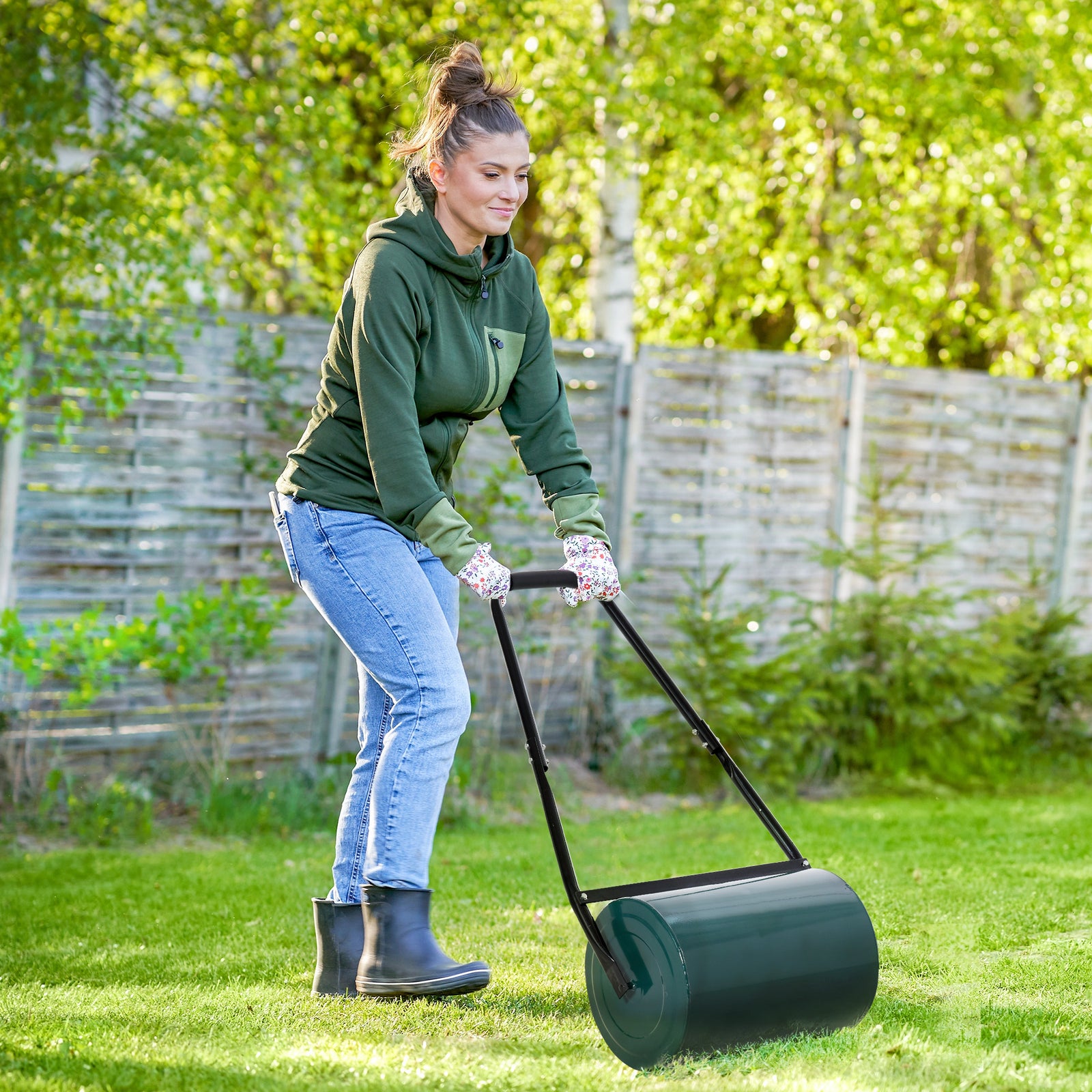 Heavy Duty Lawn Roller With Handle For Perfect Lawns