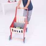 Wooden Shopping Trolley, Plenty Of Room For Wooden Play Wood