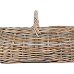 Red Hamper Grey Rattan Market Basket