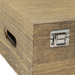 Red Hamper Oak Effect Wooden Box