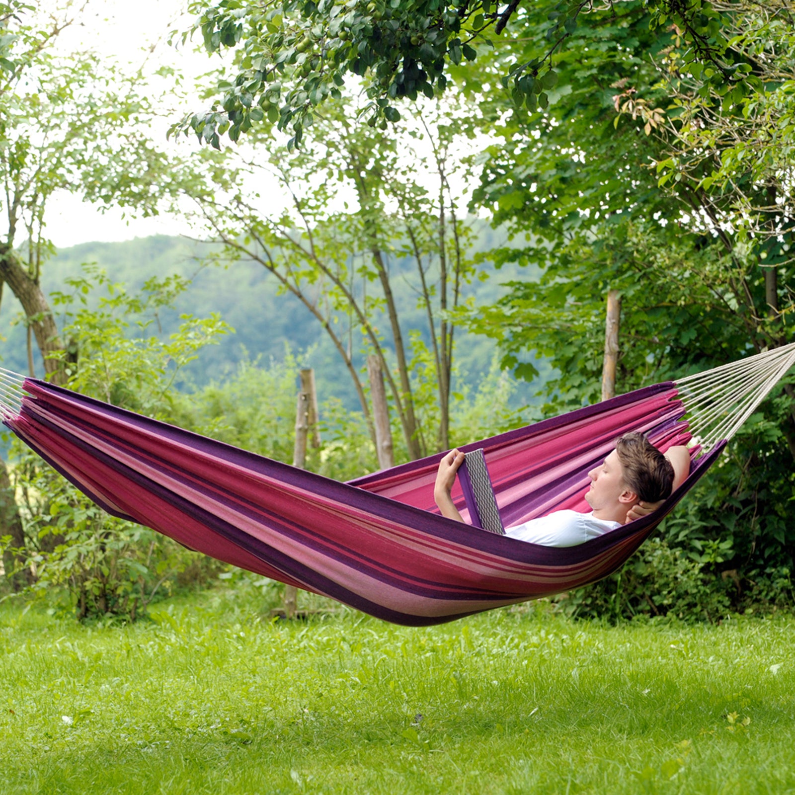 Amazonas Tahiti Candy Cotton Single Garden Hammock With Bag