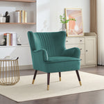 Madison Velvet Fabric Accent Chair | Green