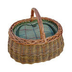 Red Hamper Wicker Deluxe Car Basket With Fitted Cooler