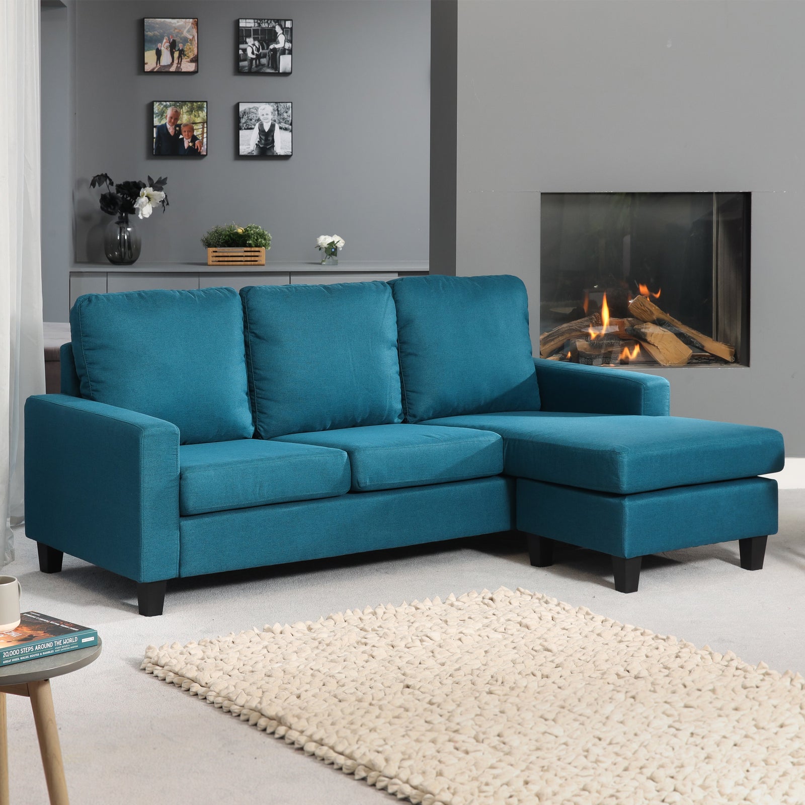 Modbury Reversible Corner Sofa | 3 | Teal