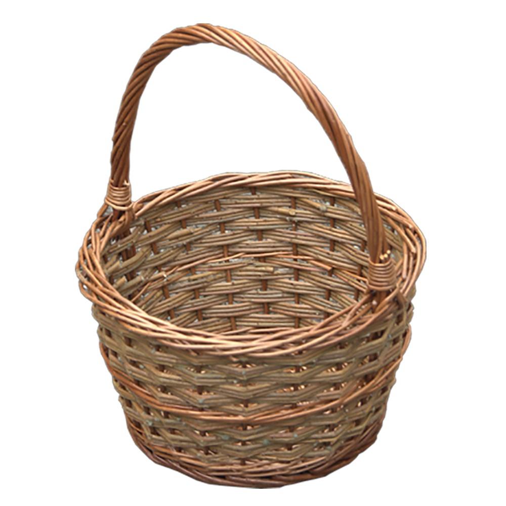 Red Hamper Wicker Small Rustic Apple Shopping Basket