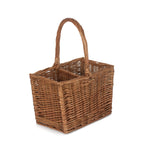 Red Hamper Double Steamed Bottle Drinks Wicker Basket