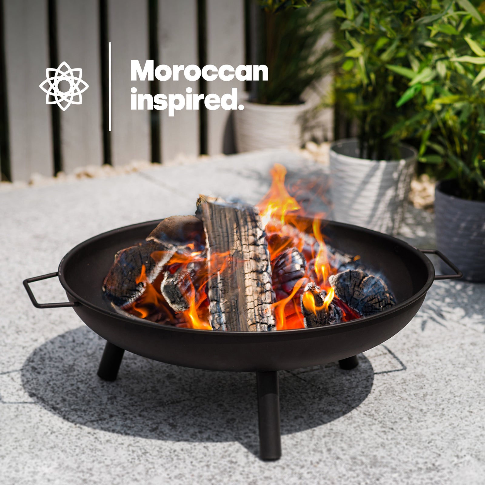 Iron Fire Pit Bowl - Black