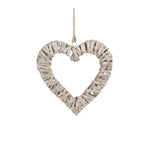 Wicker Flat Open Heart | Small | Gray