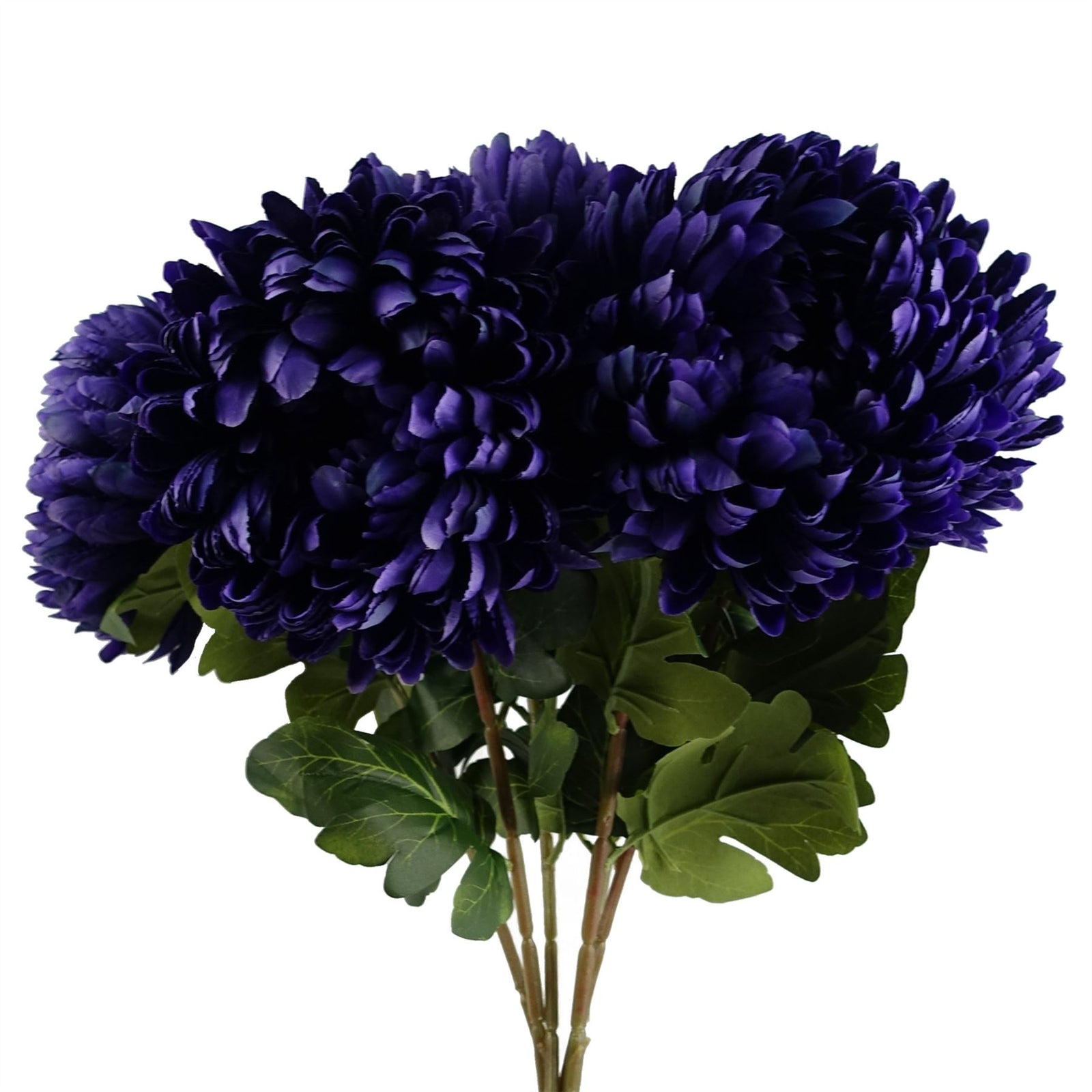 Pack Of 6 X 75cm Extra Large Reflex Chrysanthemum - Purple