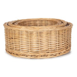 Red Hamper Wicker Round Straight Sided Tray