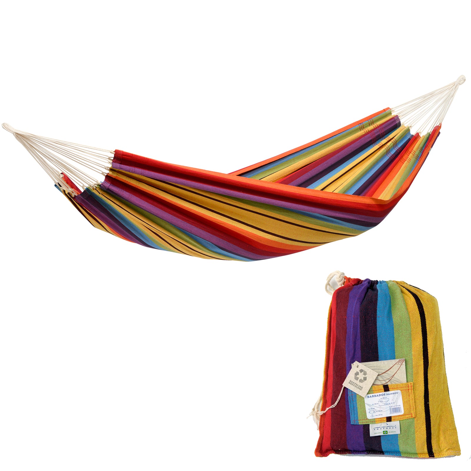 Barbados Hammock Hanging Set Rainbow