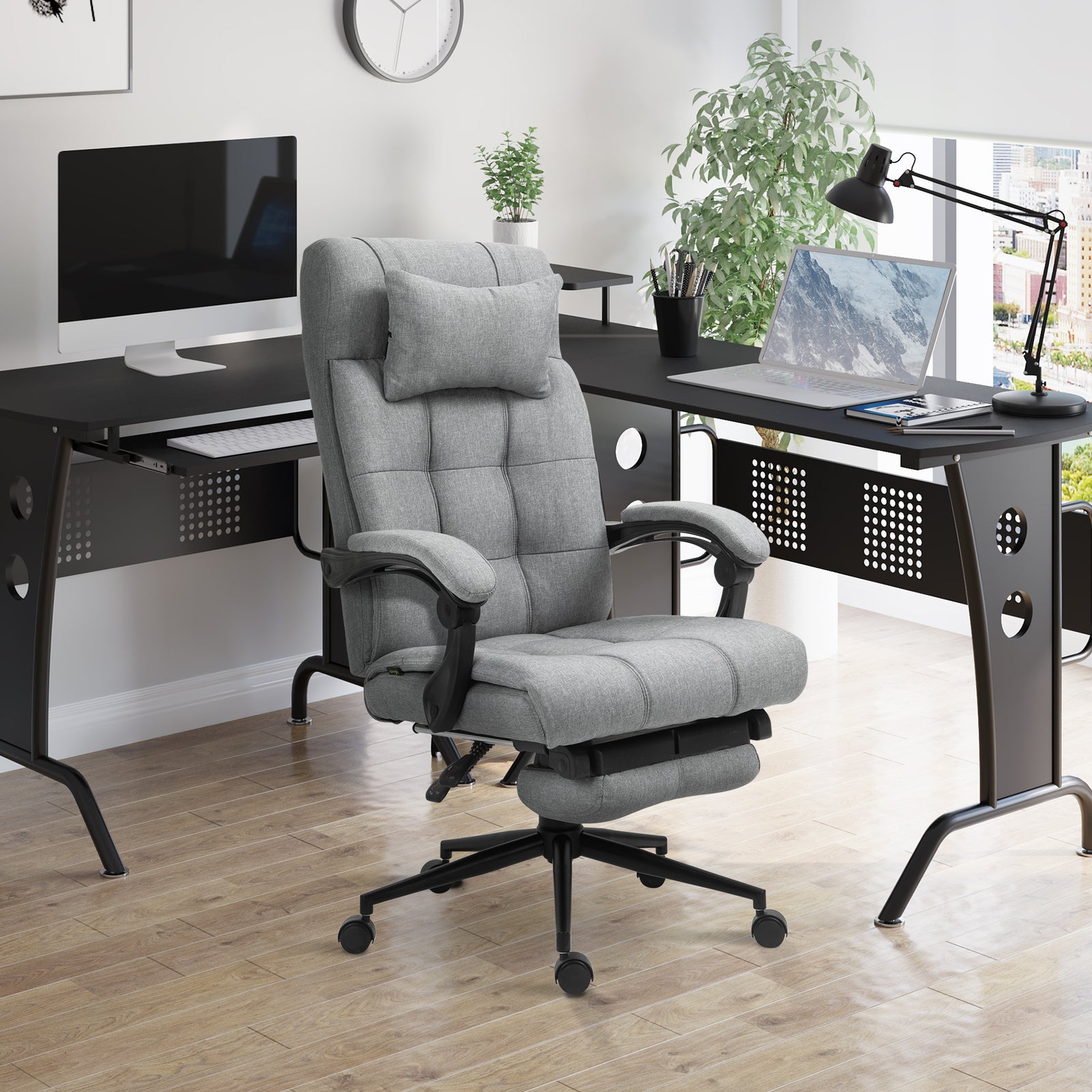 Ergonomic Office Chair W/ Armrest | Dove Gray