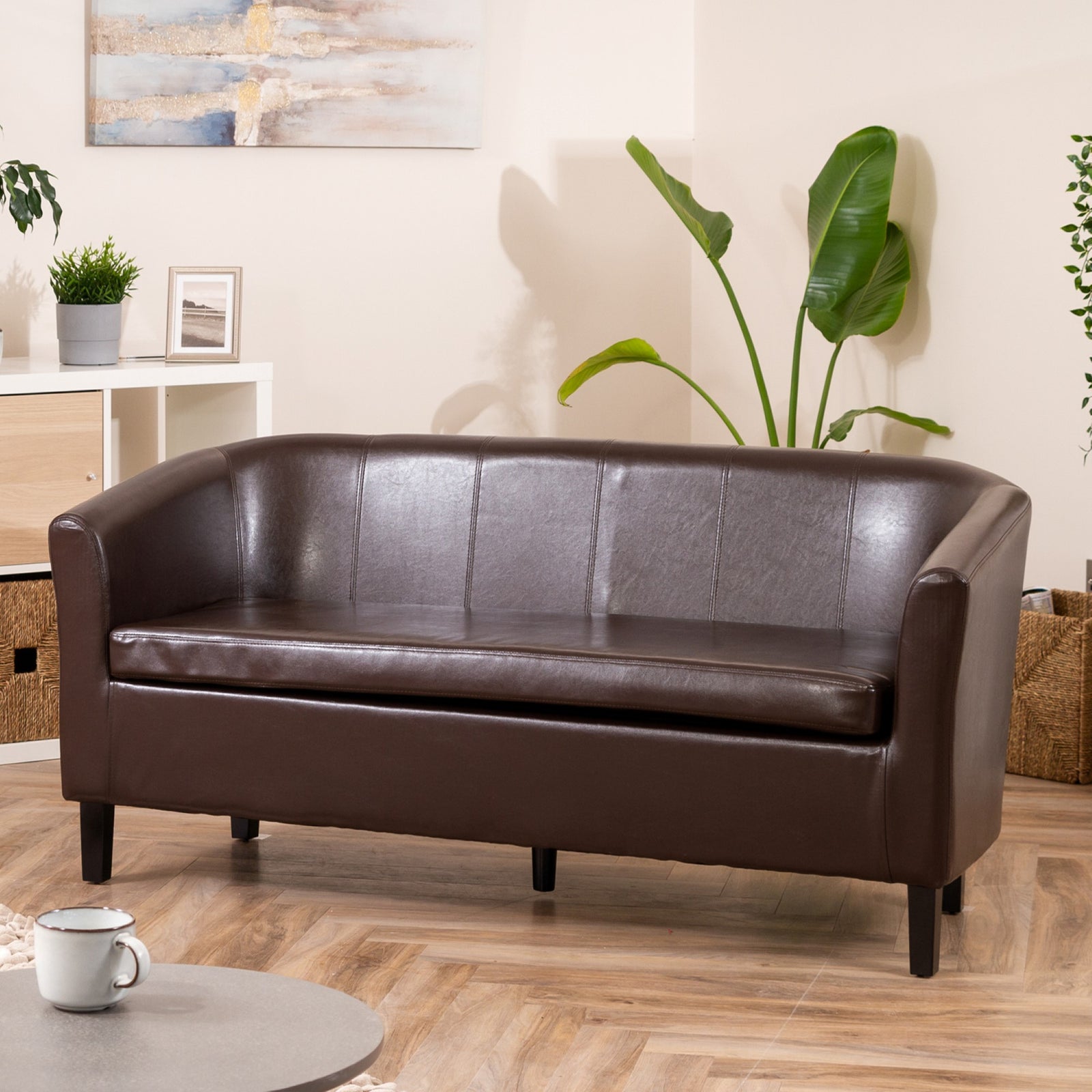 Meriden 3 Seat Tub Sofa | 3 | Brown