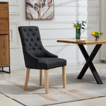 Set Of 2 Ravenna Fabric Dining Chairs | Black