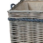 Wicker Large Log Basket On Wheels