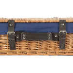 Wicker Double Steamed 36cm Picnic Basket | Blue