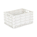 Wicker Unlined White Scandi Storage Basket | Large | White