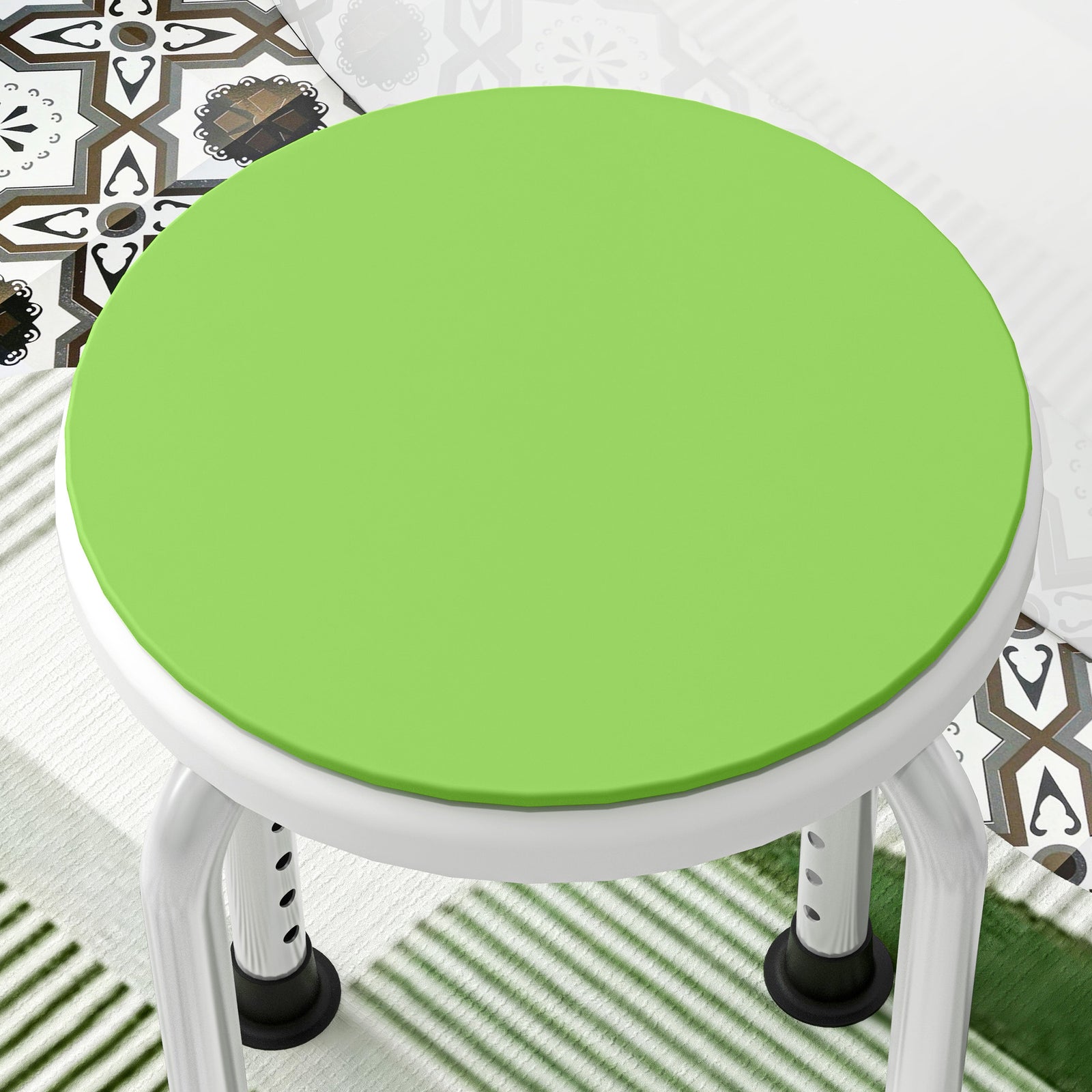 360 Degree Swivel Shower Stool With Non-slip Feet | One Size | Green