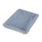 Wicker Rectangular Flat Split Willow Tray | Blue