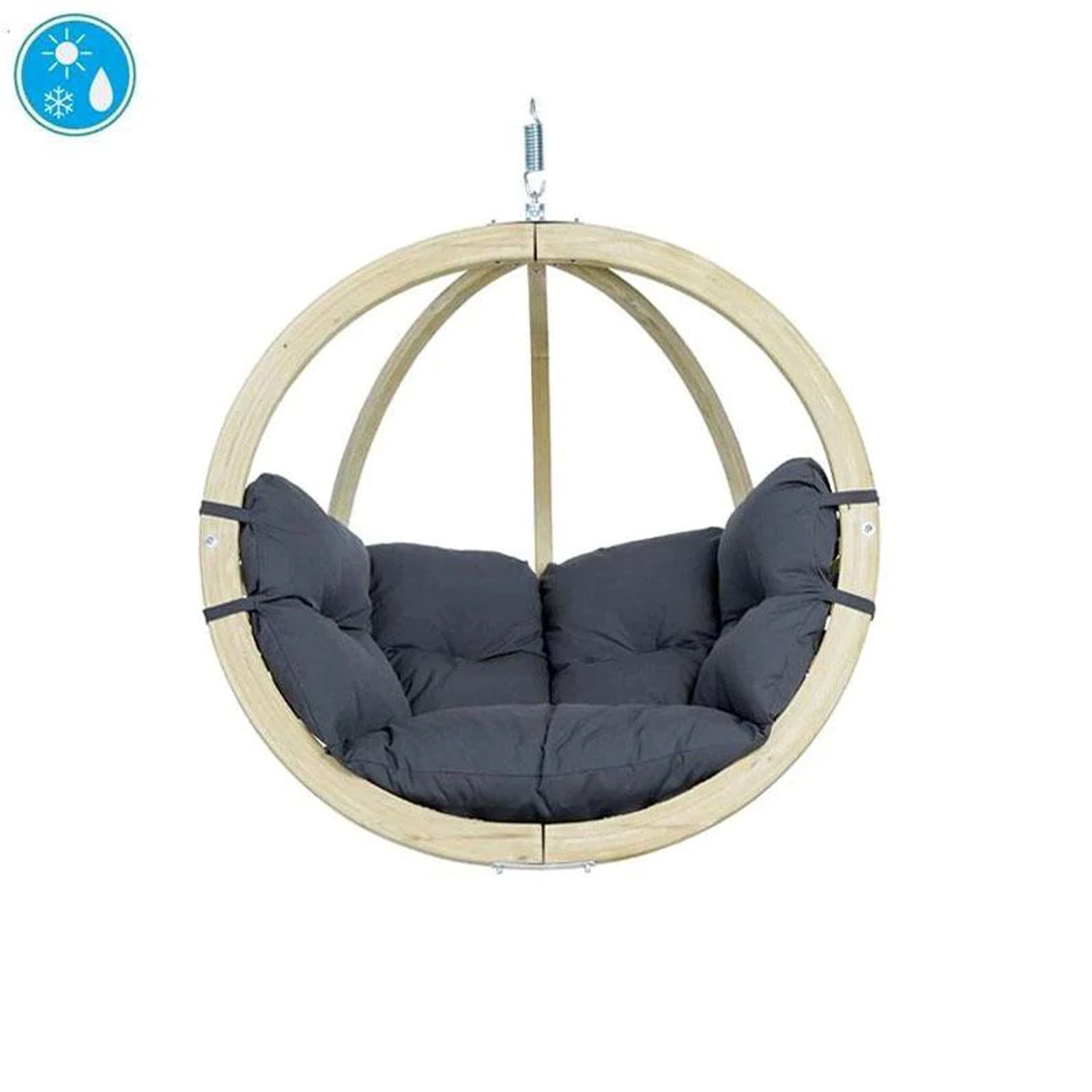 Amazonas Globo Single Seater Chair Indoor Hanging Set Anthracite