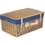 Wicker 51cm Antique Wash Picnic Basket | Blue