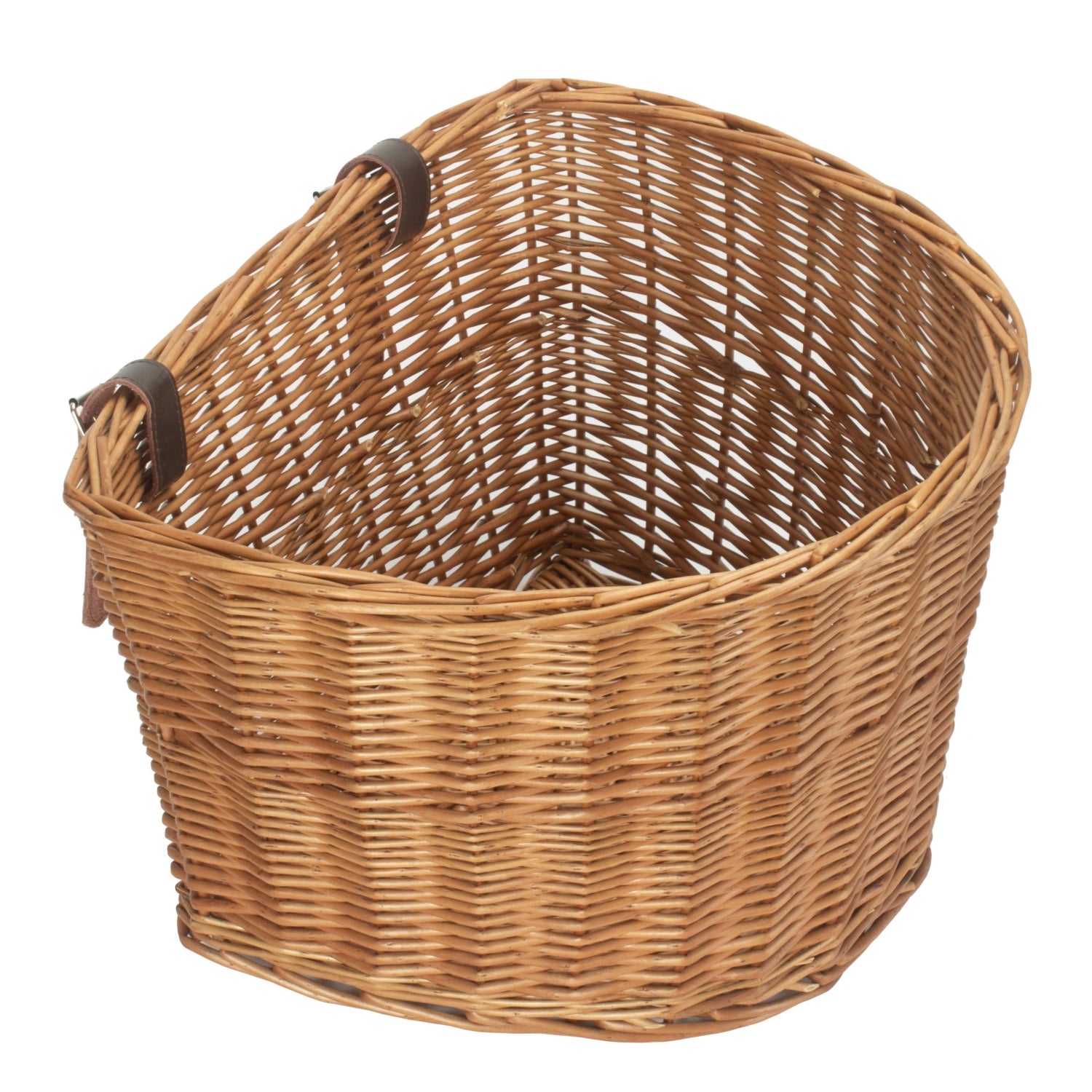 Red Hamper Wicker Bicycle Basket