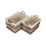 Red Hamper White Cotton Lined Malmo Openwork Laundry Baskets