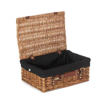 Wicker 35cm Light Steamed Picnic Basket | Black