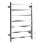 Heated Rail Towel Warmer Bathroom Radiator Drying Rack | Polished Stainless Steel