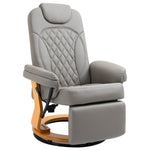 Recliner Leisure Armchair Wood Base Footrest Home Office