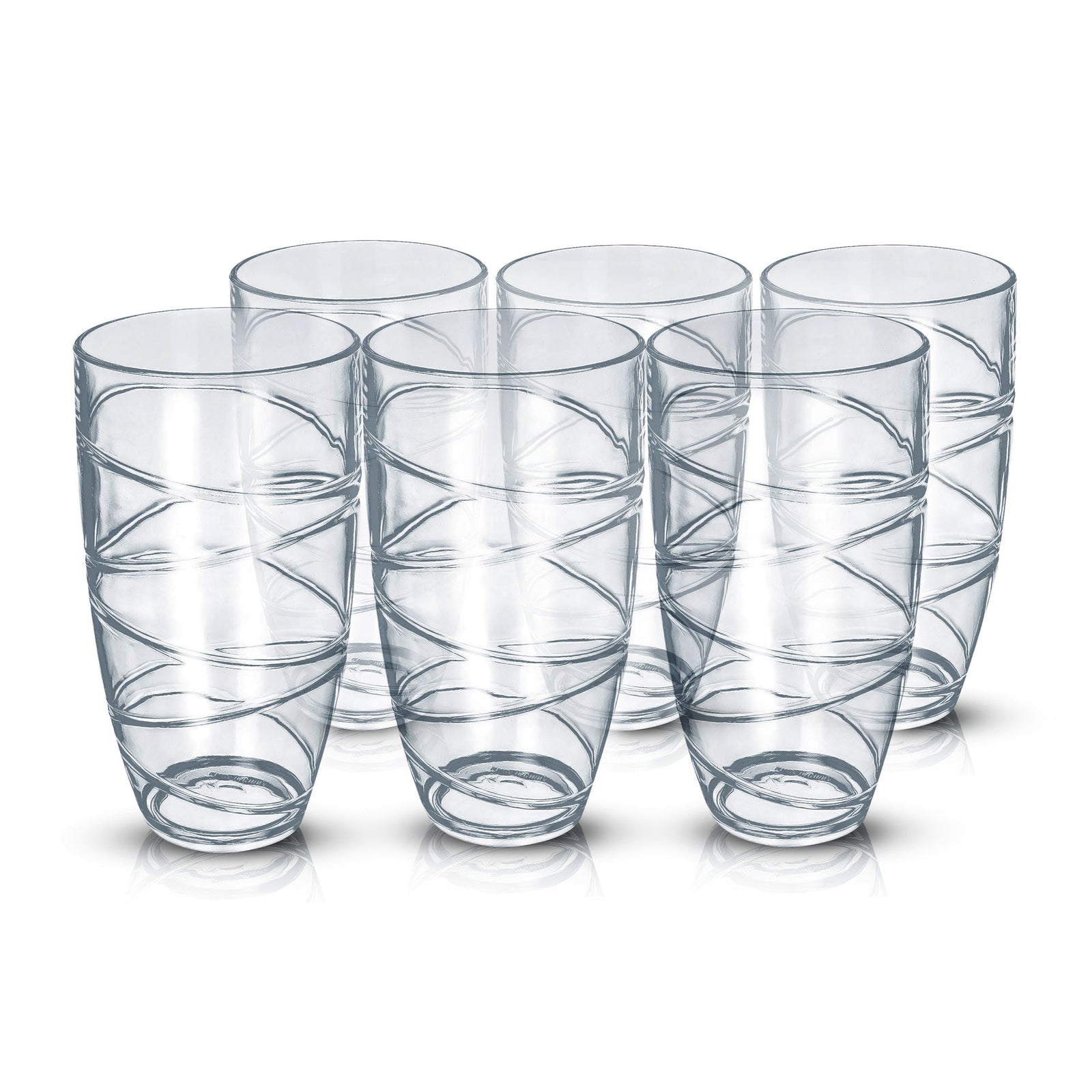 Clear Plastic Tumblers Set Of 6