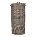 Red Hamper Wicker 3 Toilet Roll Holder Round Holder