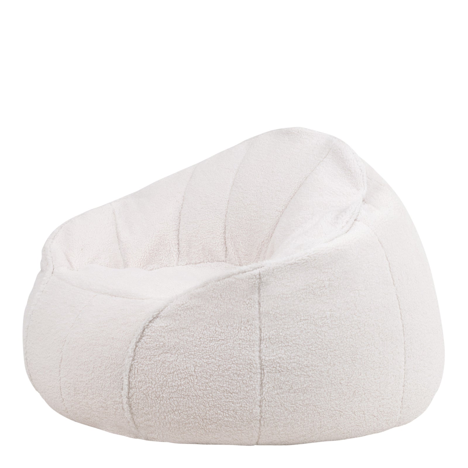 Sherpa Riviera Bean Bag Chair | White