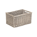 Wicker Antique Wash Lined Open Storage Basket | Medium | Brown