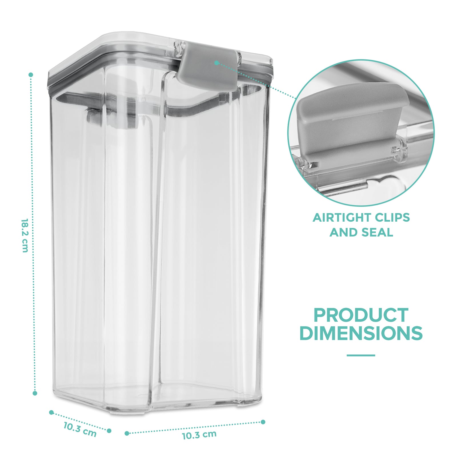 Livivo Airtight Pantry Tall Containers - Set Of 2