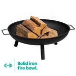 Livivo Iron Fire Pit Bowl - Black