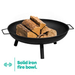 Iron Fire Pit Bowl - Black