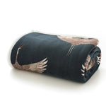 Snuggle Warm Fleece 140x180cm Throw Stork Blue