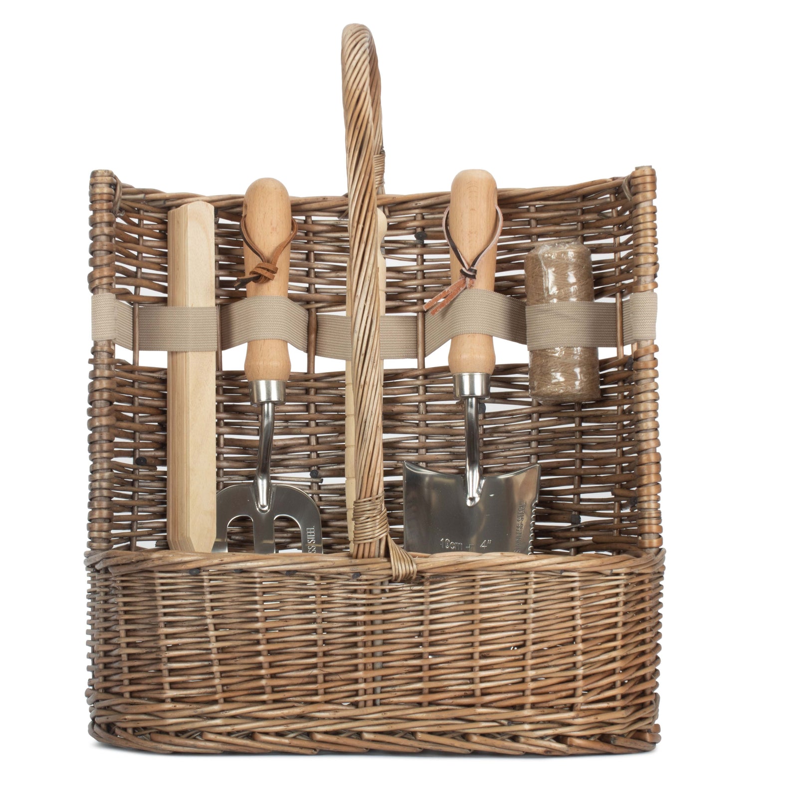 Wicker Garden Basket Antique Wash Deluxe Trug Tool Basket | Large