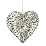 Wicker Heart Wreath Grey Wash Finish | Small