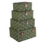 Green Twisted Paper Rope Storage Basket | Set-of-4 | Green