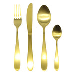 Cutlery Sets Brushed Gold Ss Light Spoon Fork 32 Piece Set