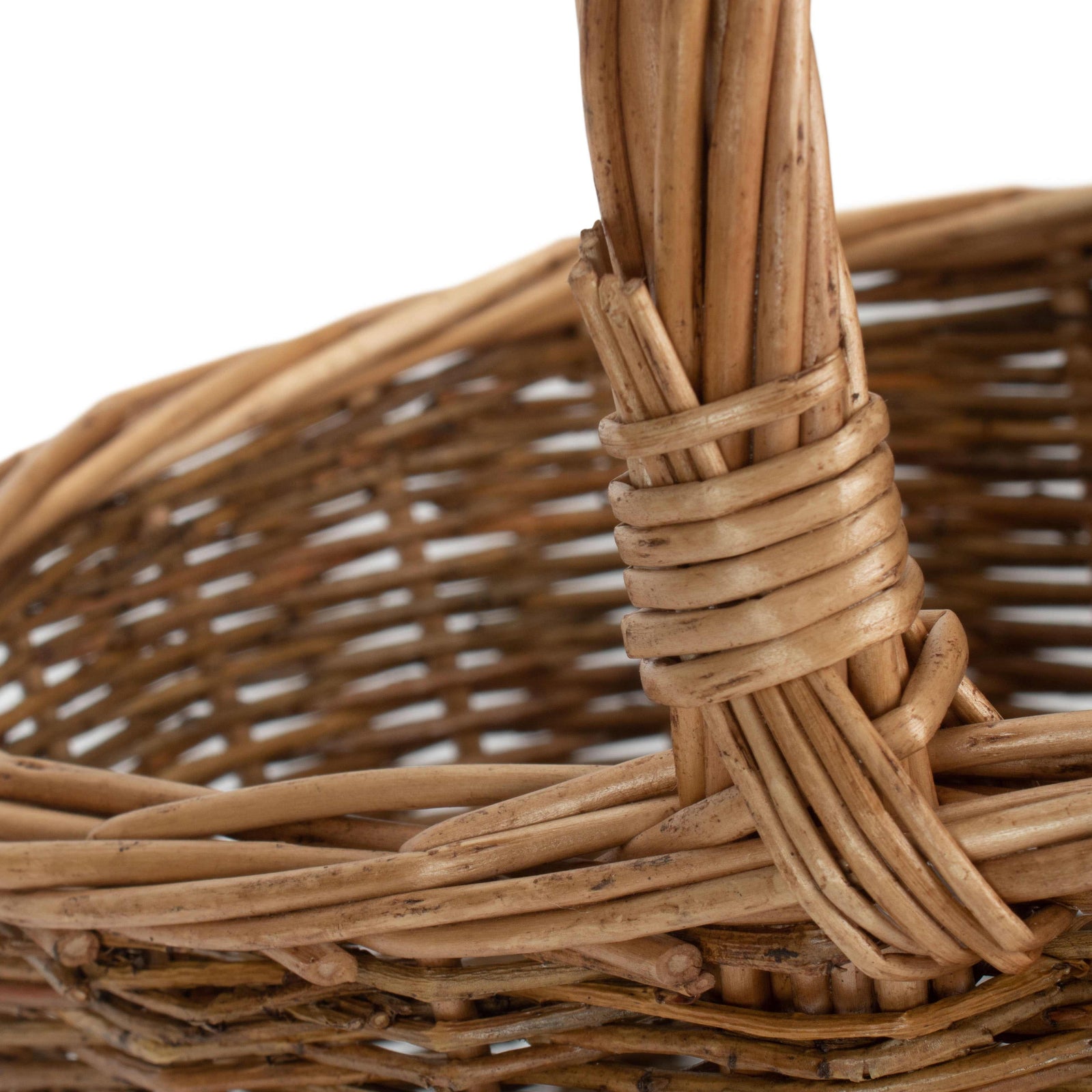 Red Hamper Country Oval Wicker Shopping Basket