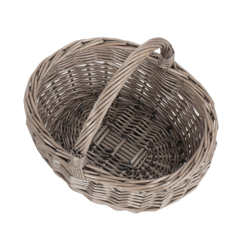 Antique Wash Bathroom Shopping Basket | Large