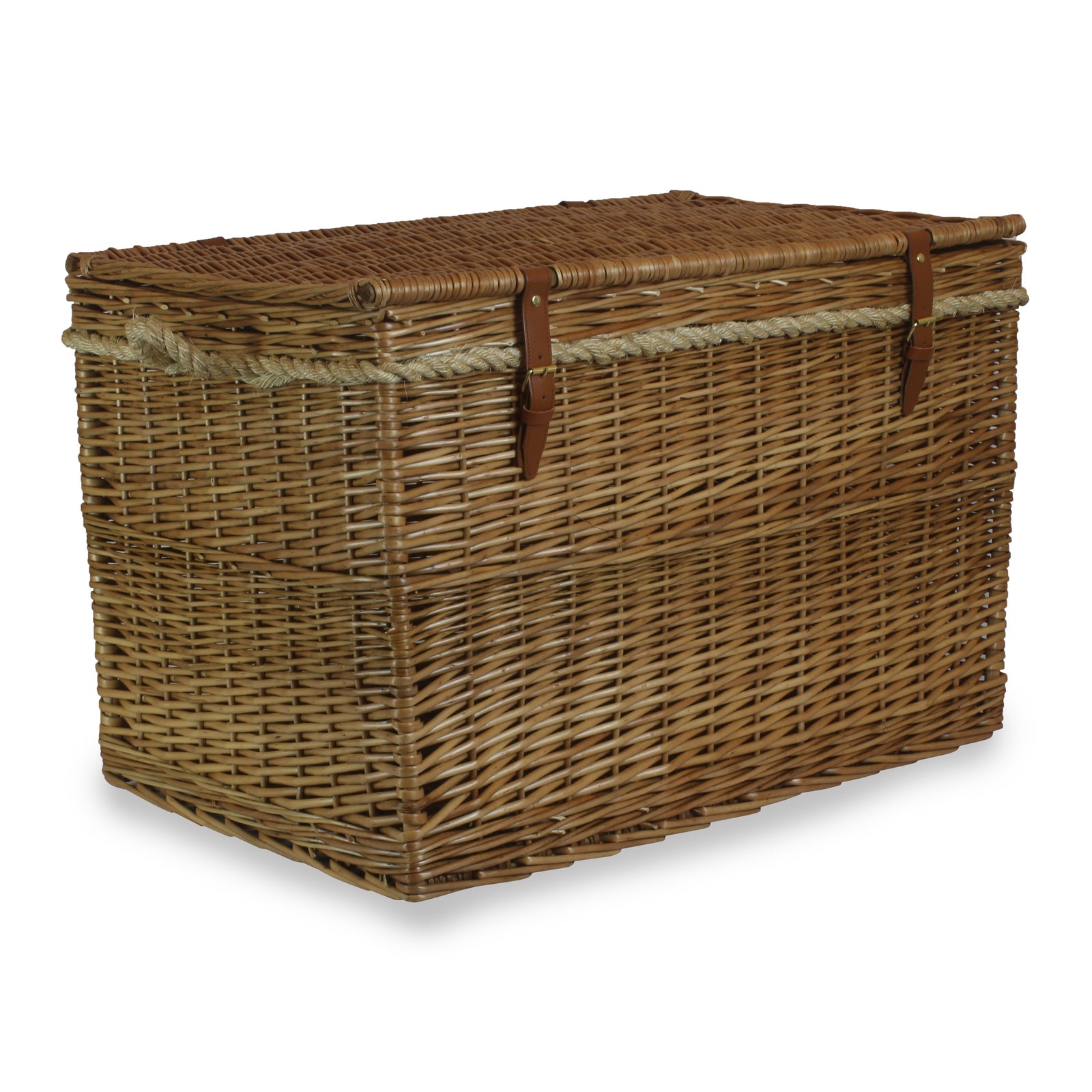 Wicker Large Light Steamed Storage Hamper | Brown