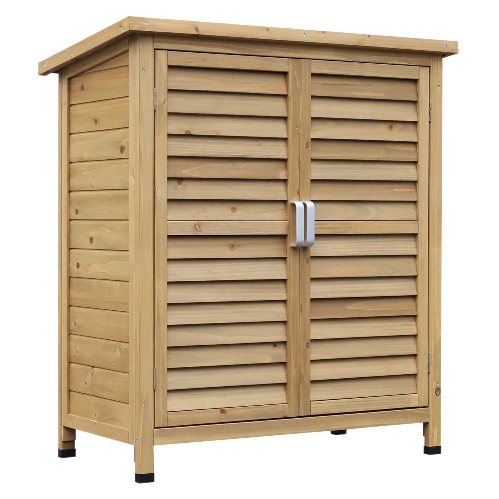 Garden Storage Shed Solid Fir Wood Garage Organisation | Natura