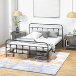 Single/double/king Metal Platform Bed Frame Underbed Storage | King | Black